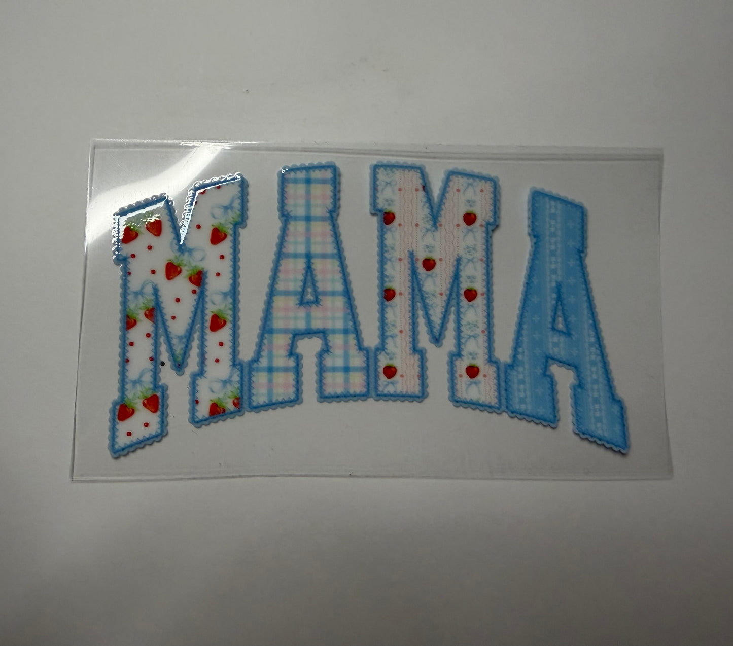 Blue Mama UV DTF Decal