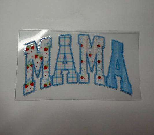 Blue Mama UV DTF Decal
