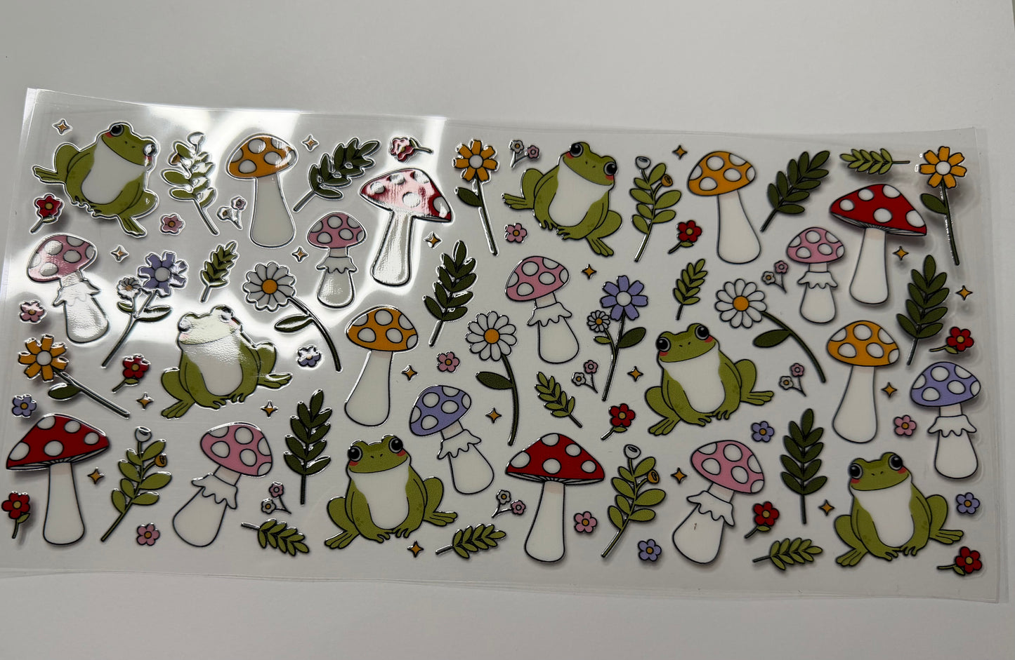 Frogs & Mushrooms UV DTF Wrap