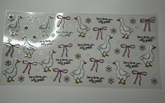 Jesus Loves You, Silly Goose UV DTF Wrap
