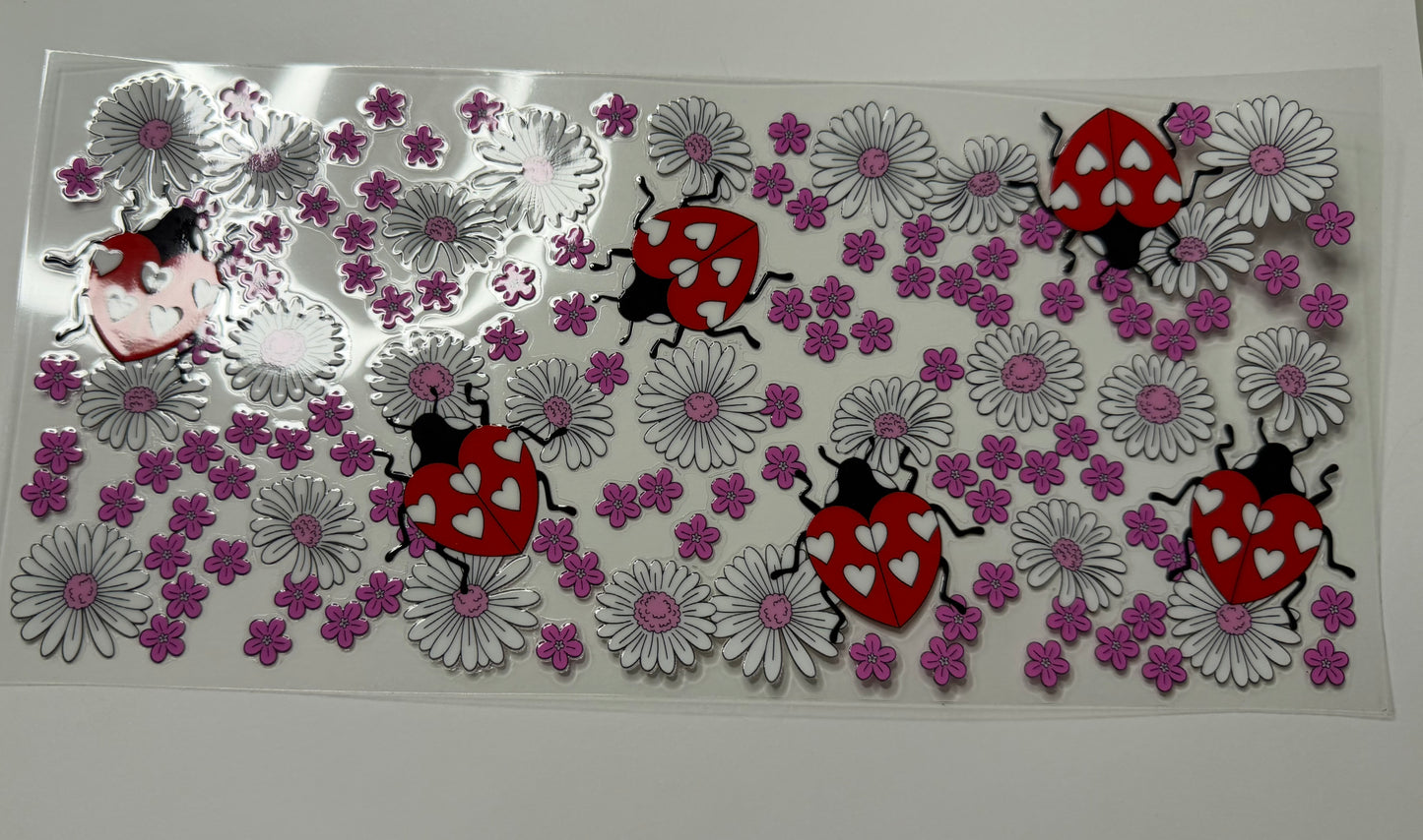 Ladybug Blooms UV DTF Wrap