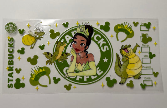 Tiana Coffee UV DTF Wrap