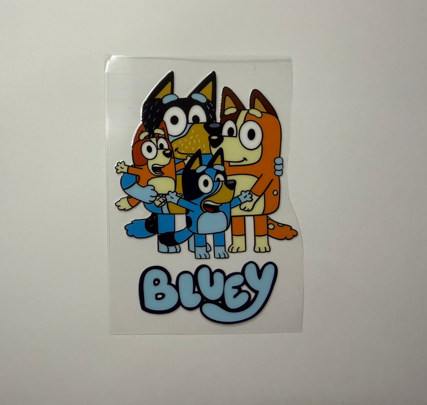 Blue Dog UV DTF Decal