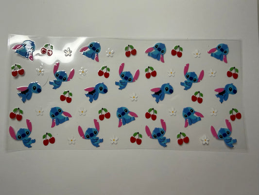Alien, Flowers & Cherries UV DTF Wrap