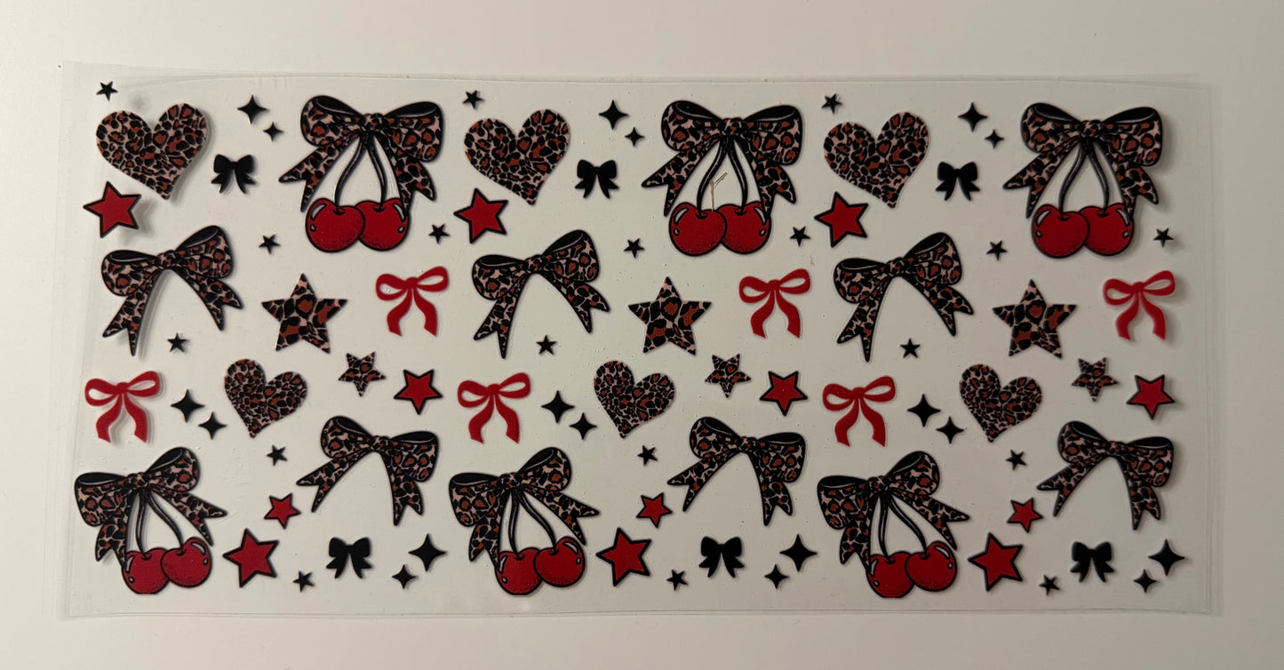 Leopard Cherries UV DTF Wrap