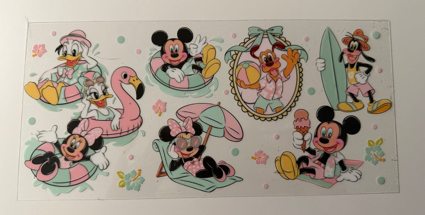 Mouse Friends in Summer UV DTF Wrap