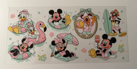 Mouse Friends in Summer UV DTF Wrap