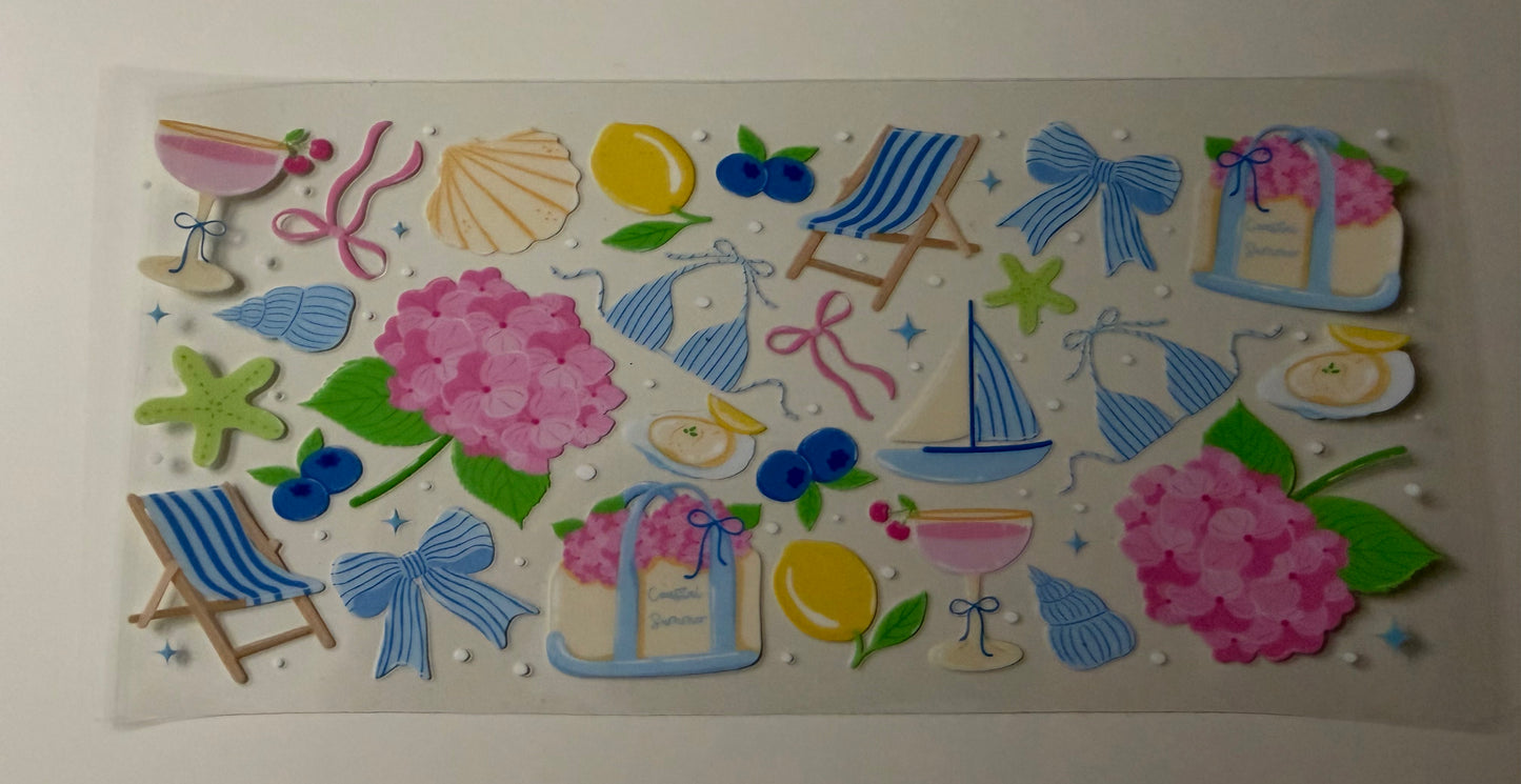 Coastal Summer UV DTF Wrap