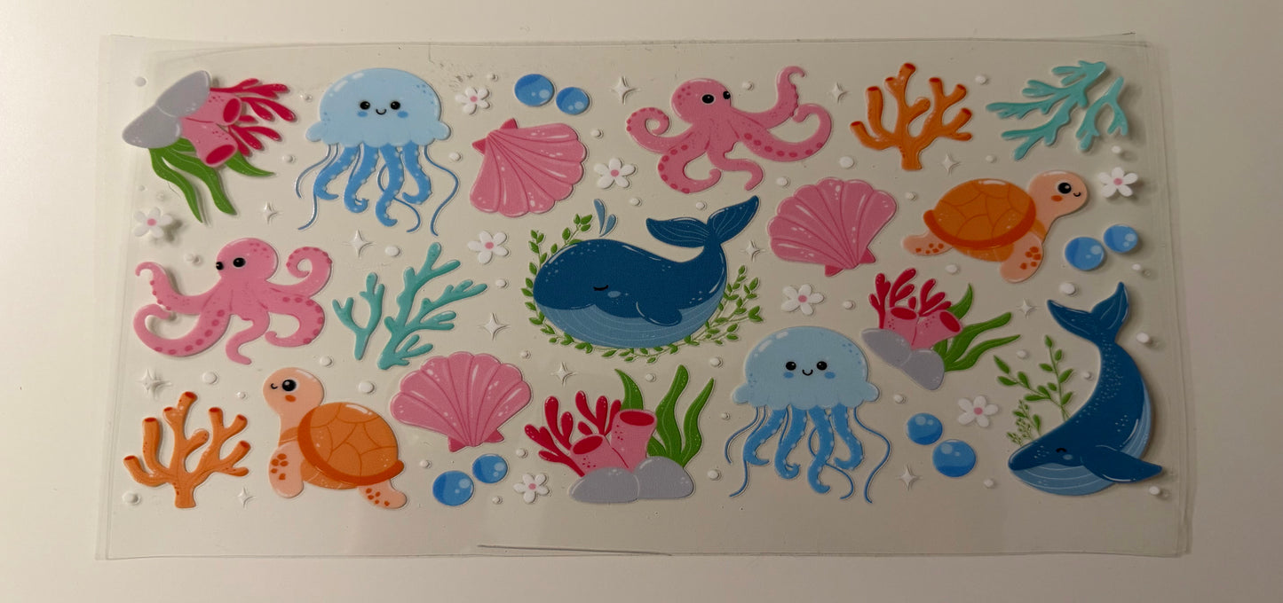 Ocean Life UV DTF Wrap
