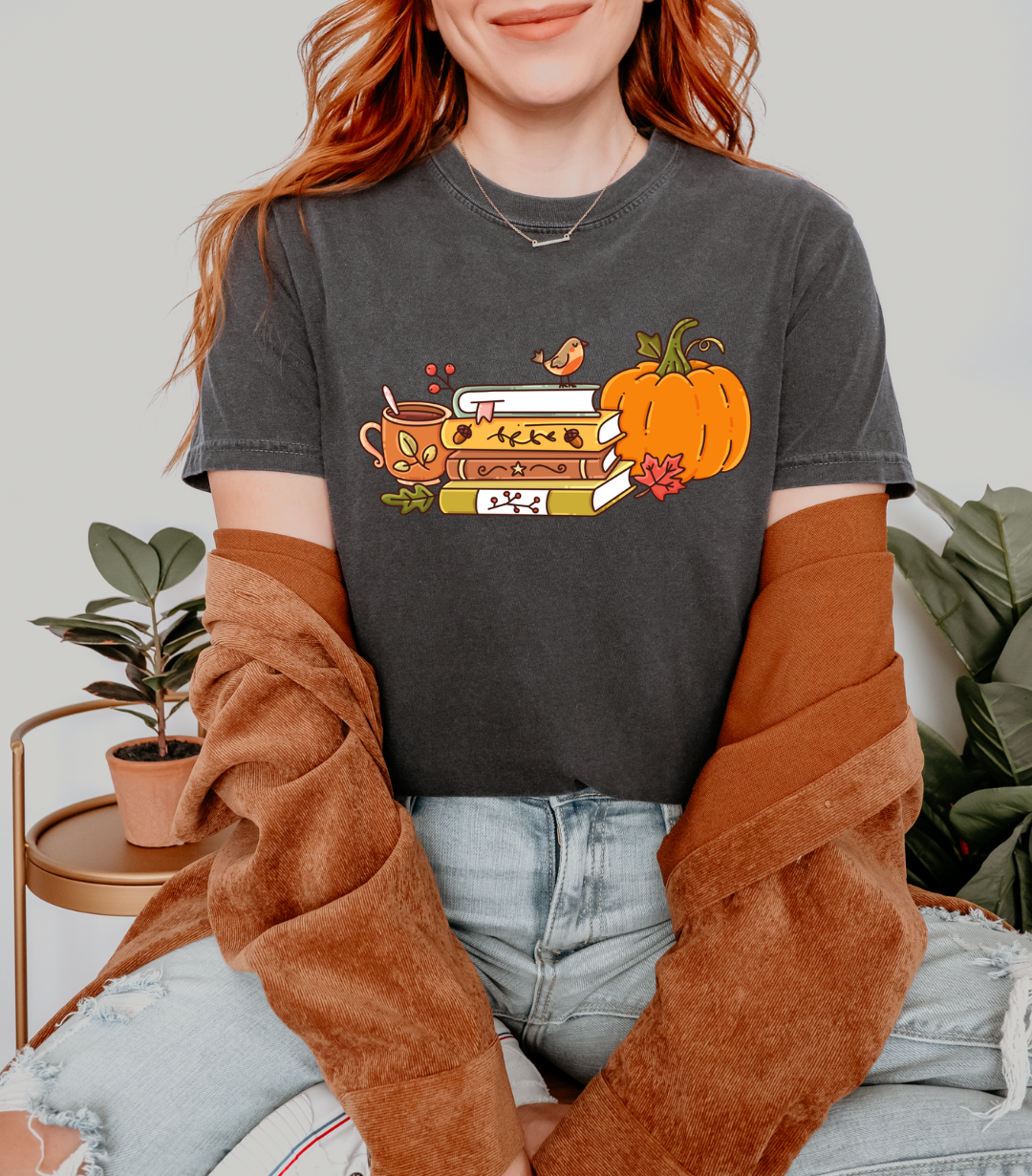 Fall Books Tee