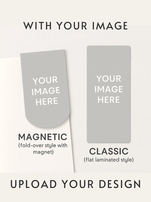 Two design options for a product with text overlay on a white background