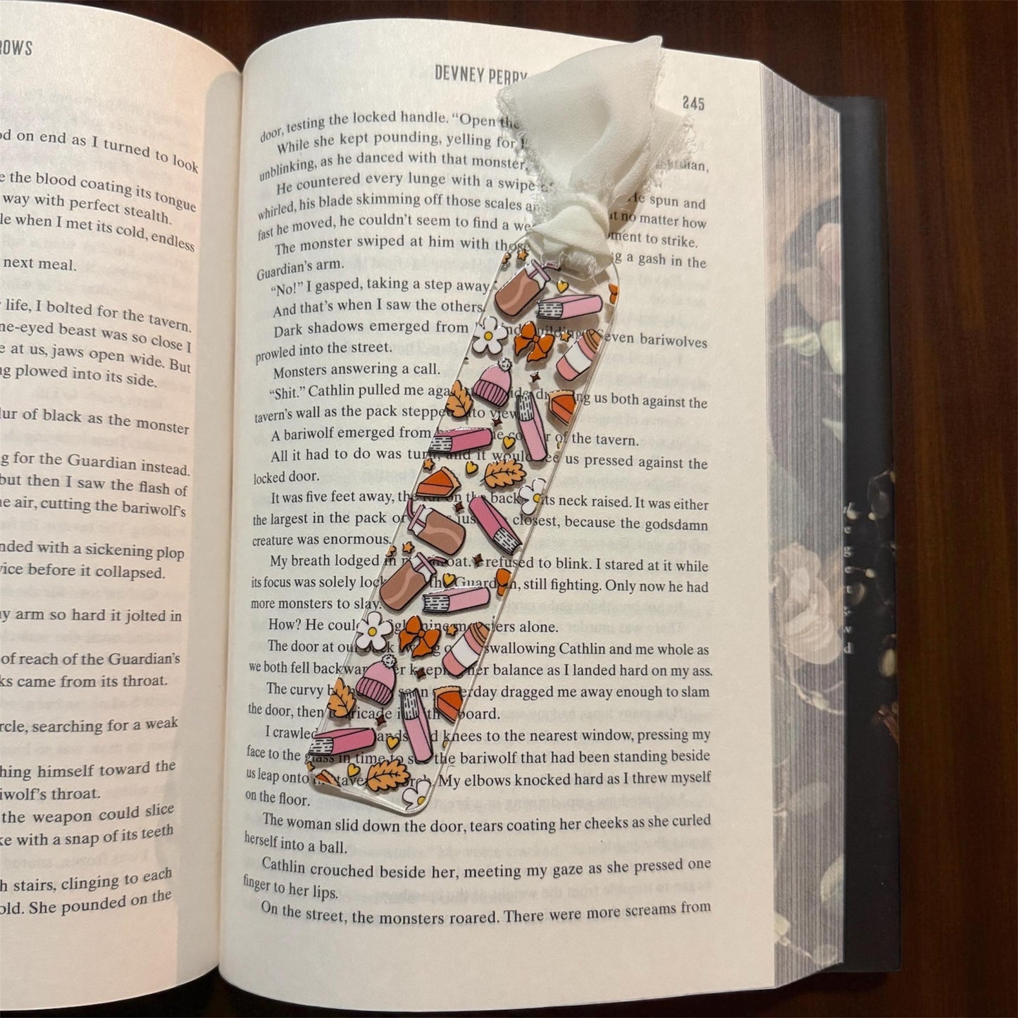 Books, Brews & Bows Acrylic Bookmark