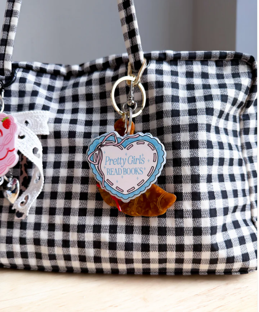 Pretty Girls Read Keychain