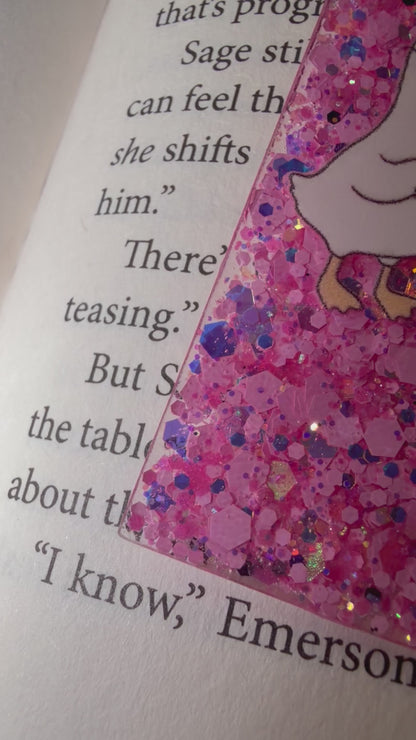 Silly Goose Glitter Resin Bookmark
