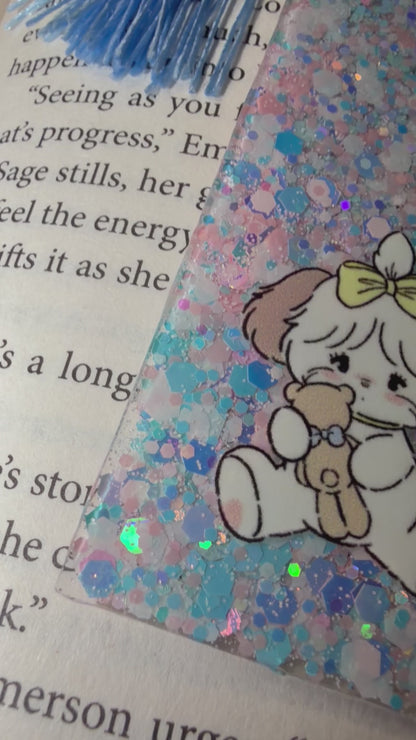 Mikko Glitter Resin Bookmark