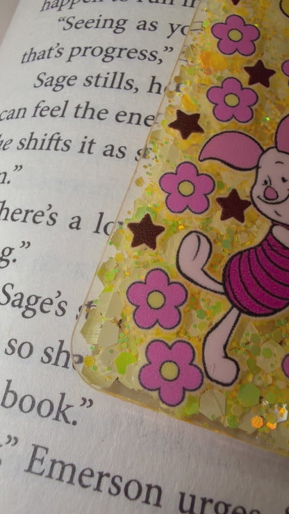 Honey Bear Glitter Resin Bookmark