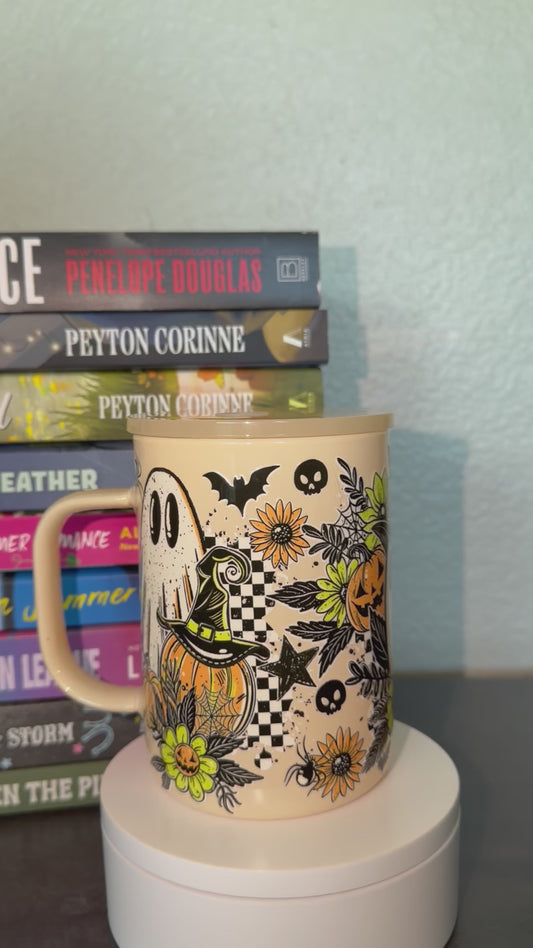 Checkered Ghost 17oz Glass Mug