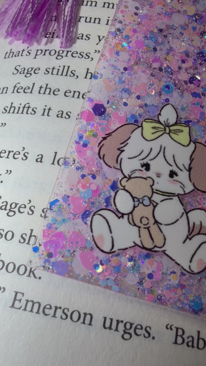 Mikko Glitter Resin Bookmark