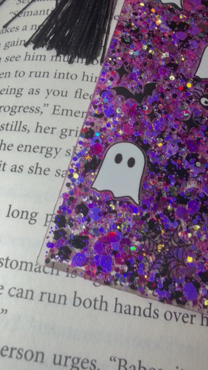 Ghosts Glitter Resin Bookmark