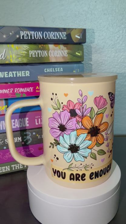 You Are Enough 17oz Glass Mug