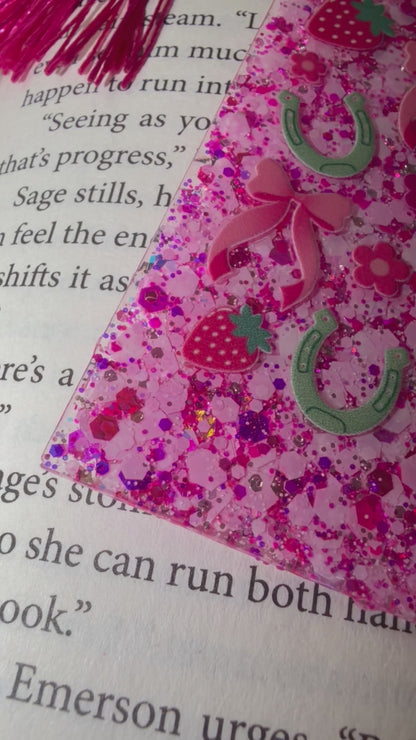Western Glitter Resin Bookmark