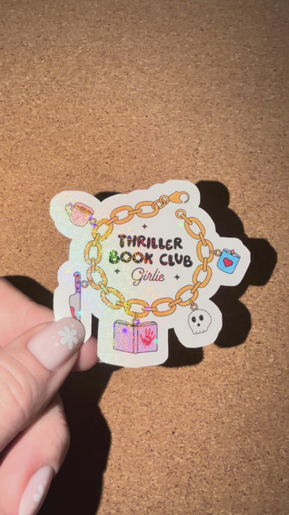 Thriller Book Club Girlie Sticker