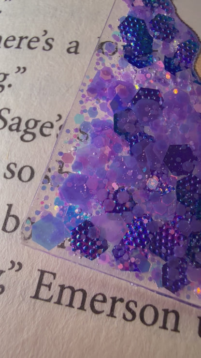 Silly Goose Glitter Resin Bookmark