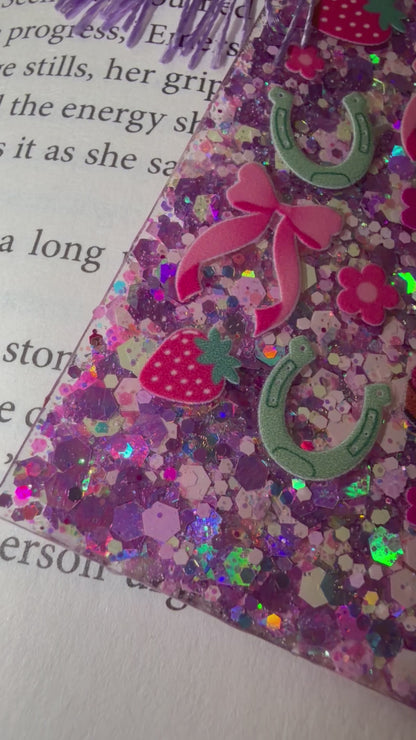 Western Glitter Resin Bookmark