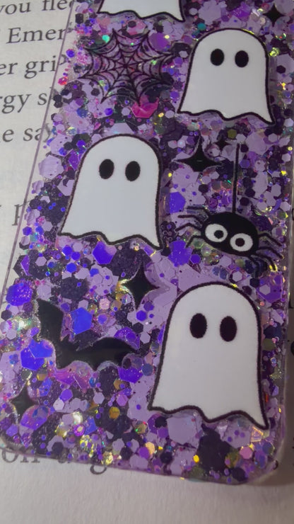 Ghosts Glitter Resin Bookmark