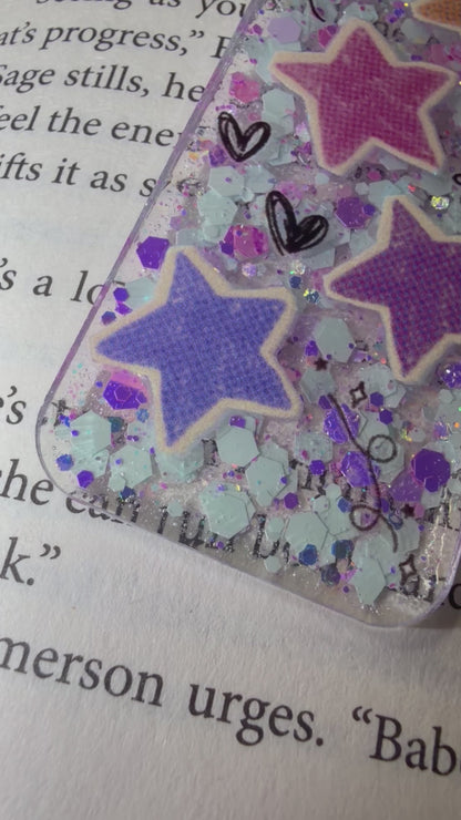 Star Glitter Resin Bookmark