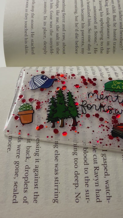 Mentally in Forks, WA Glitter Resin Bookmark