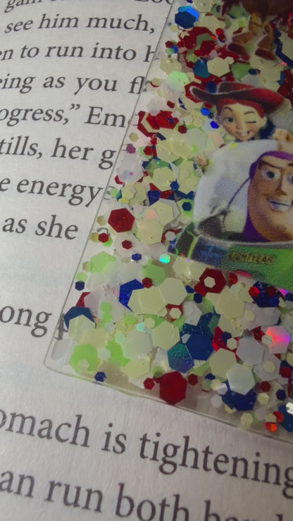 Story of Toys Glitter Resin Bookmark