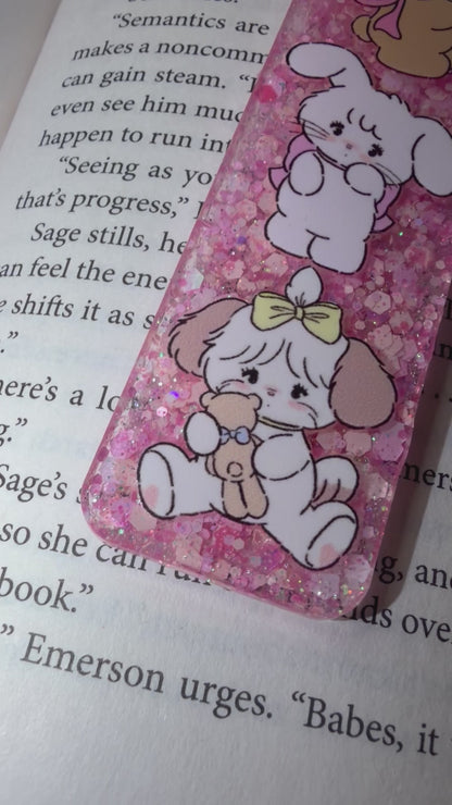 Mikko Glitter Resin Bookmark