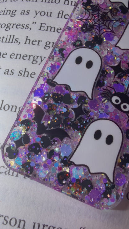 Ghosts Glitter Resin Bookmark