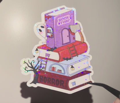 Horror Book Stack Sticker