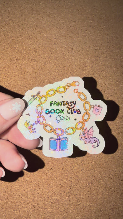 Fantasy Book Club Girlie Sticker