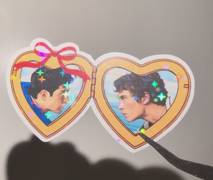 Hockey Romance Locket Sticker