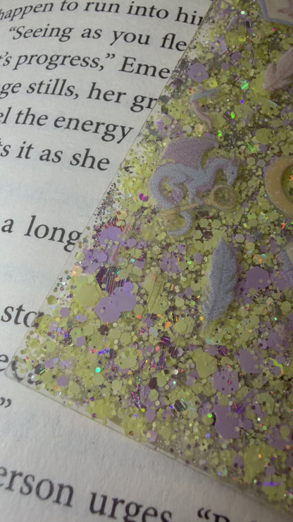 Fantasy Glitter Resin Bookmark