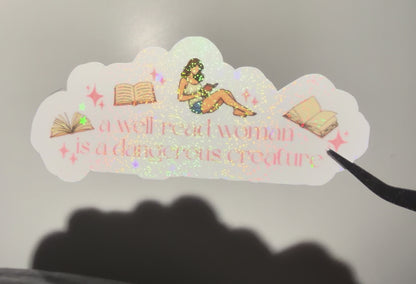 Well Read Woman Sticker