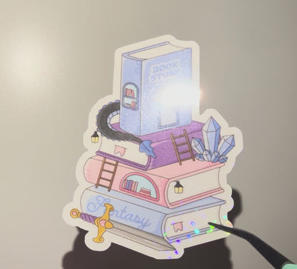 Fantasy Book Stack Sticker