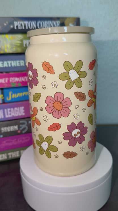Halloween Florals 16oz Stainless Steel Tumbler