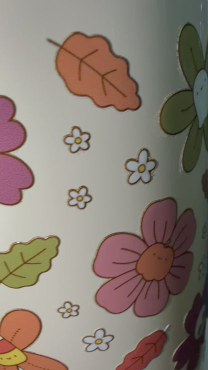 Halloween Florals 16oz Stainless Steel Tumbler