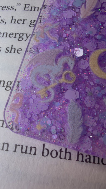 Fantasy Glitter Resin Bookmark